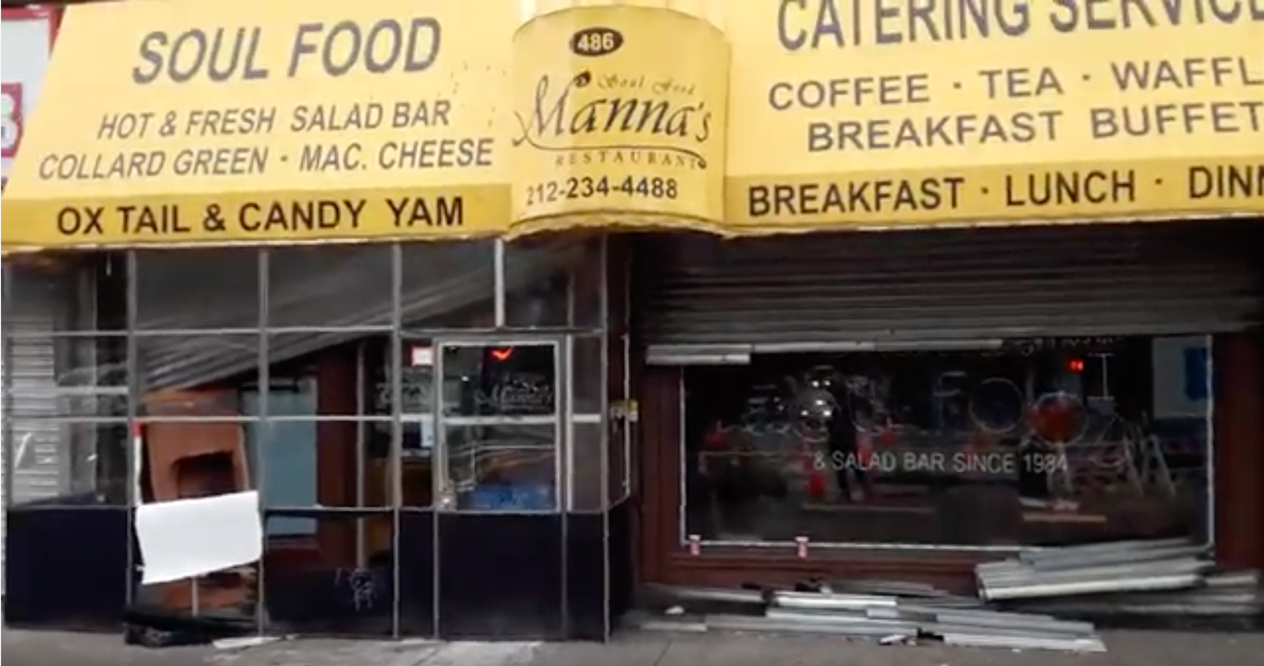 Manna's on 134th in Harlem Burnt Down!