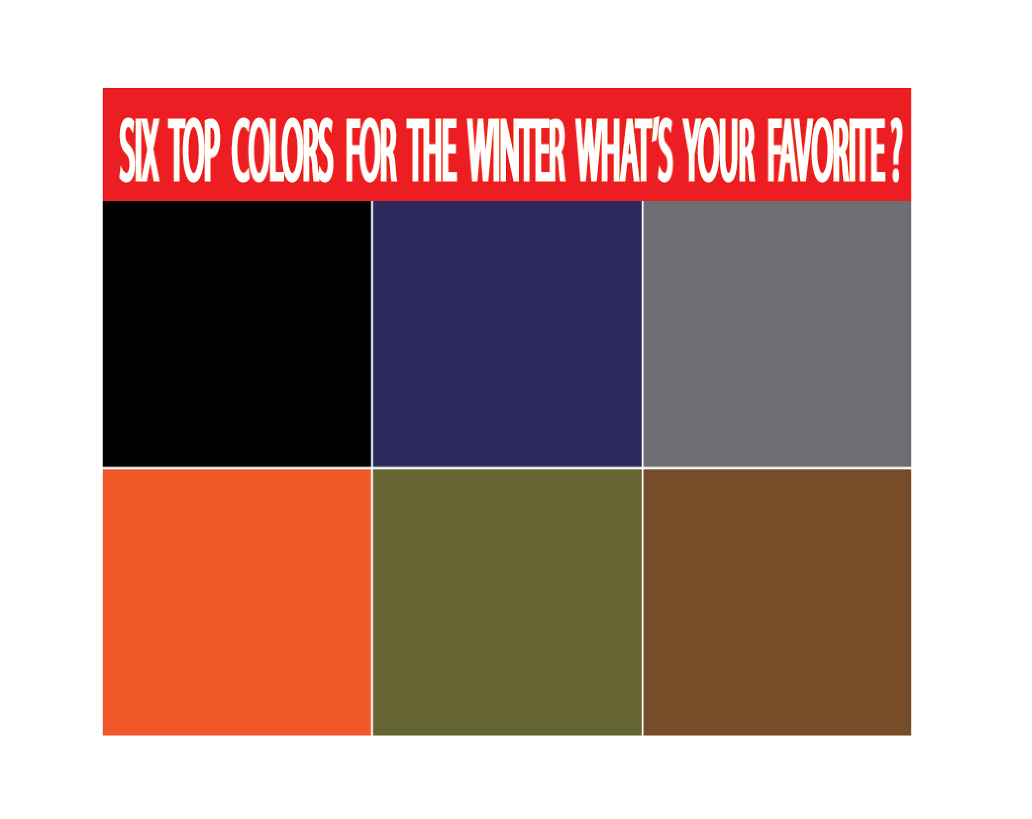 The Six Top Winter Colors And Why!