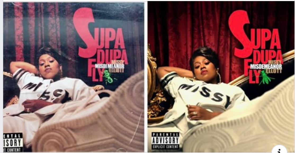 Missy Misdemeanor Elliott redesigns her album cover 22 years later for halloween!