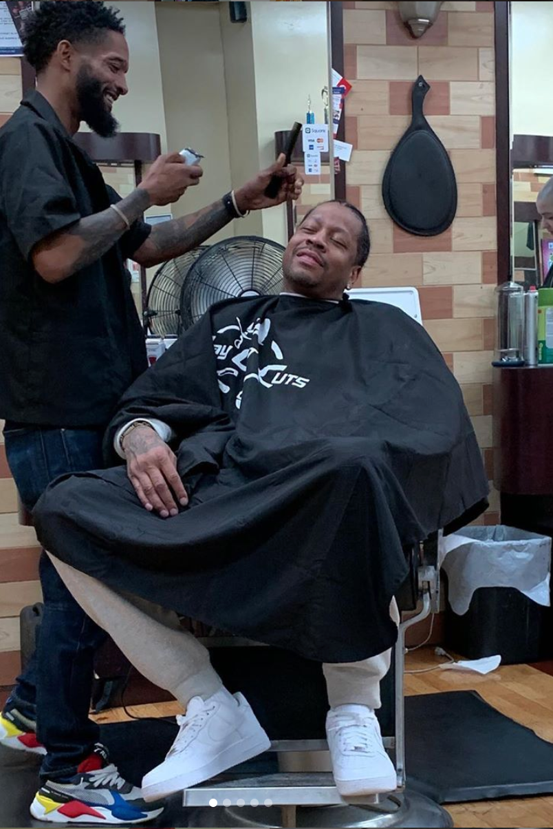 Allen Iverson aka A.I. recently was in Harlem getting his haircut at Denny Moe's
